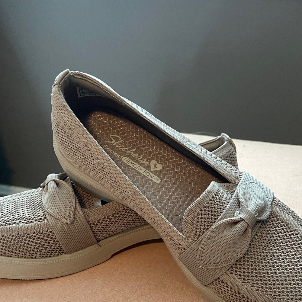 Skechers Women's Taupe Slip-On Loafers - Picture 2 of 3